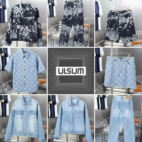 Louis Vuitton LV Limited Edition New Washed Blue Denim Suit-4764  