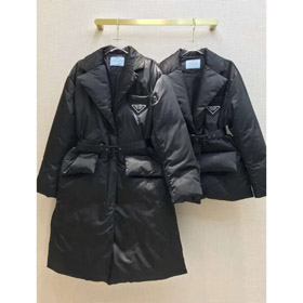 Prada's new large-pocket belt adjustable versatile cotton jacket-4906  