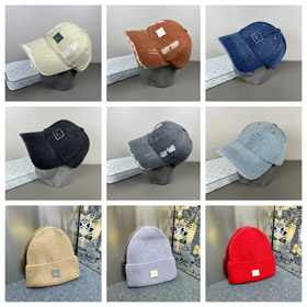 ACNE Retro Washed Embroidered Letter Baseball Cap-4979  
