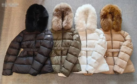 Moncler slim-fit down jacket with short fur collar-5117  