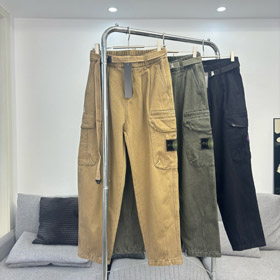 Stone Island Embroidered Loose Straight-Leg Casual Multi-Pocket Cargo Pants-5238  
