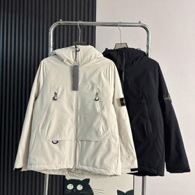 Stone Island Down-filled Cotton Hooded Jacket-5256  