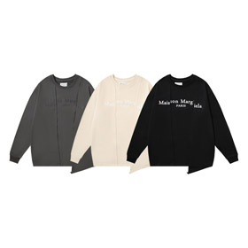Maison Margiela letter-print irregular terry sweatshirt-5428  
