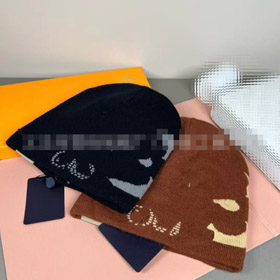 Louis Vuitton LV all-over print warm knitted hat-5860  